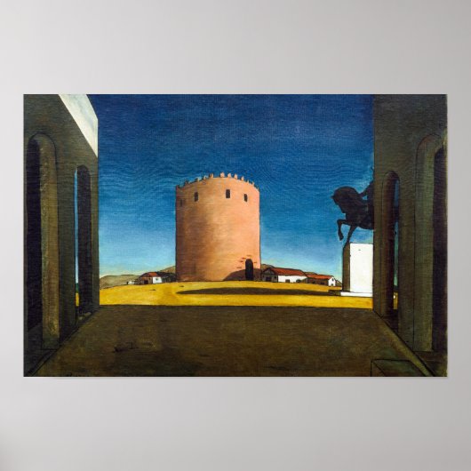 Poster La Tour Rouge | Giorgio de Chirico | (Devant)