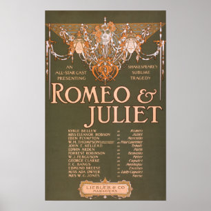Poster La tragédie sublime "Romeo et Juliet " de