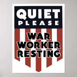Poster La tranquillité veuillez lutter repos de