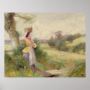 Poster La trayeuse, 1860