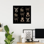 Poster la tribu africaine (Bureau à domicile)