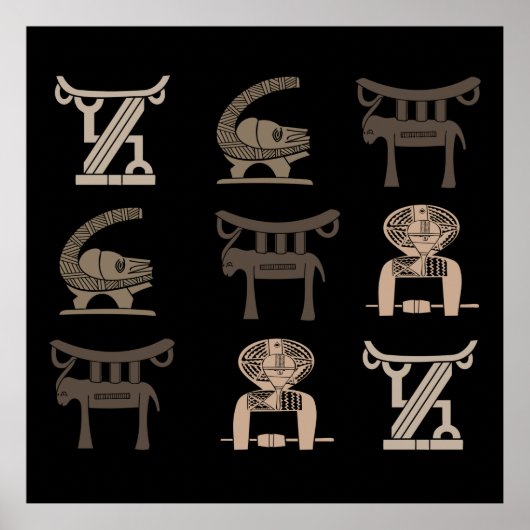 Poster la tribu africaine (Devant)