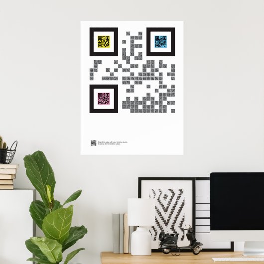 Poster La Trinité dans le code QR (Bureau à domicile)