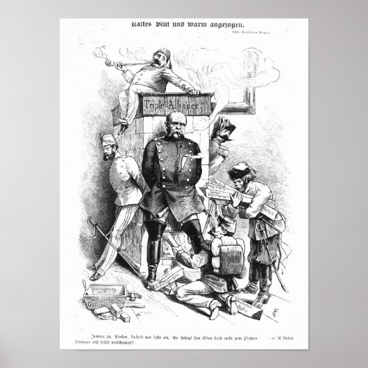 Poster La Triple Alliance, de Bismarck (Devant)