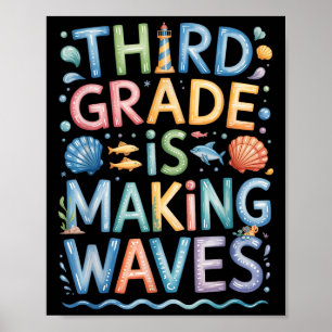 Poster La Troisième Année Rend Les Vagues Aux Enfants De 