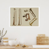Poster La trompette de cavalerie, un bugle, une trompette (Cuisine)