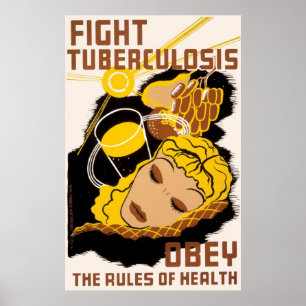 Poster La tuberculose de combat se conforment aux règles