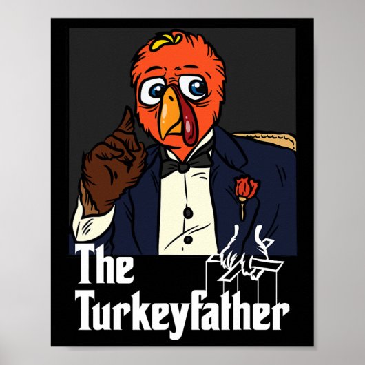 Poster La Turquie-Père Thanksgiving Day Fun Meme Fall A (Devant)