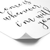 Poster La typographie à la maison est à chaque fois que j (Coin)