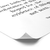 Poster La typographie Black & White Faith est la substanc (Coin)