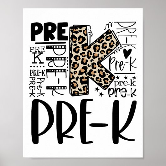 Poster La Typographie Du Leopard Prêk Ck À L'École Enseig (Devant)
