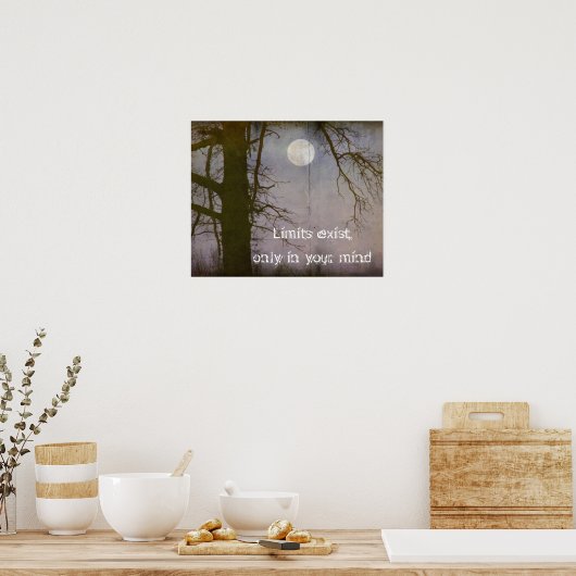 Poster La typographie d'un devis de Pleine lune (Cuisine)