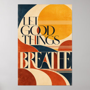 Poster La typographie géométrique rétro laisse respirer l