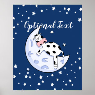 Poster La vache au-dessus de la lune