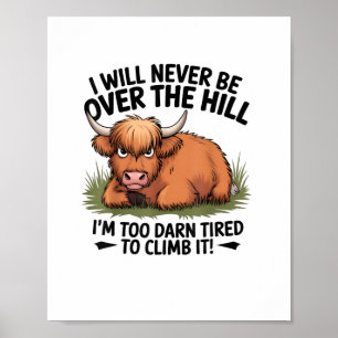 Poster La vache en colère ne sera jamais sur la colline J