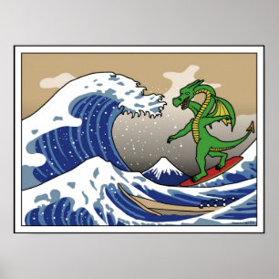 Poster La vague Gnarly au large de Kakogawa