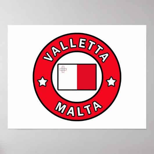 Poster La Valette Malte (Devant)