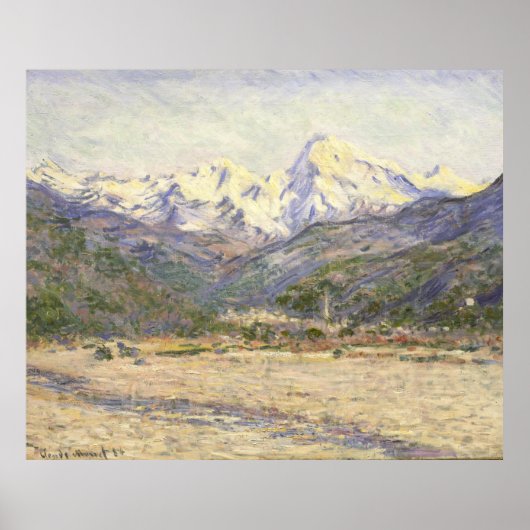 Poster La Vallée de la Nervia Claude Monet (Devant)