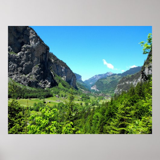 Poster La vallée de Lauterbrunnen de Trummelbach (Devant)