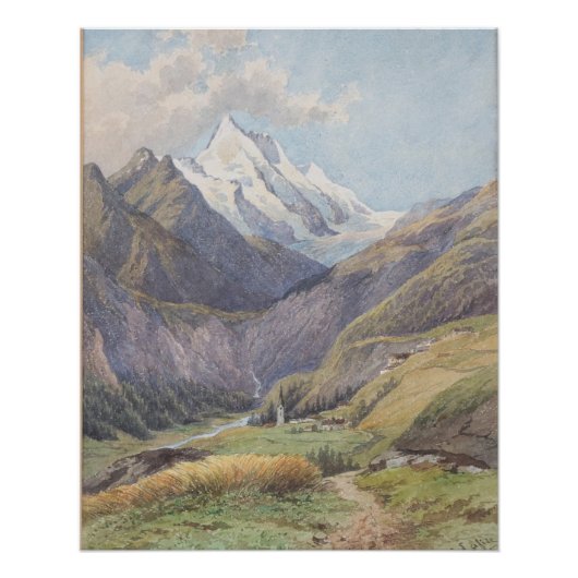 Poster La vallée de Möll avec le Grossglockner – Carl Laf (Devant)