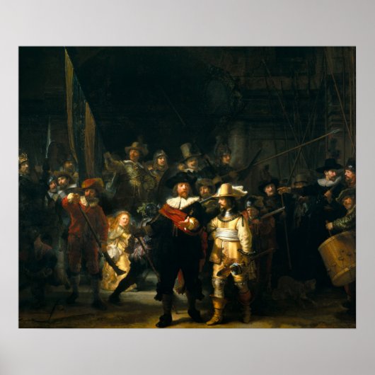 Poster La Veille de la nuit - Rembrandt (Devant)