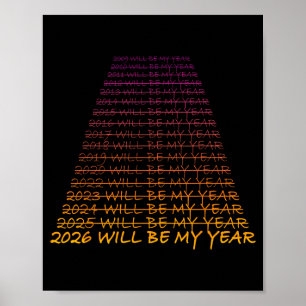 Poster La veille du Nouvel An 2026 sera mon année - Bonne