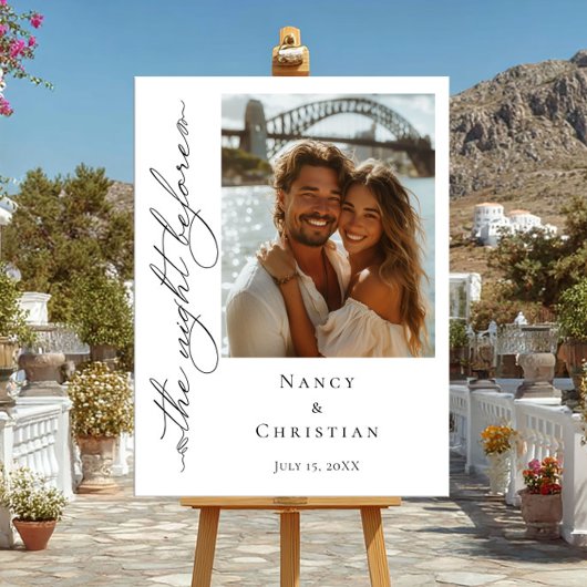 Poster La veille du panneau d'accueil photo