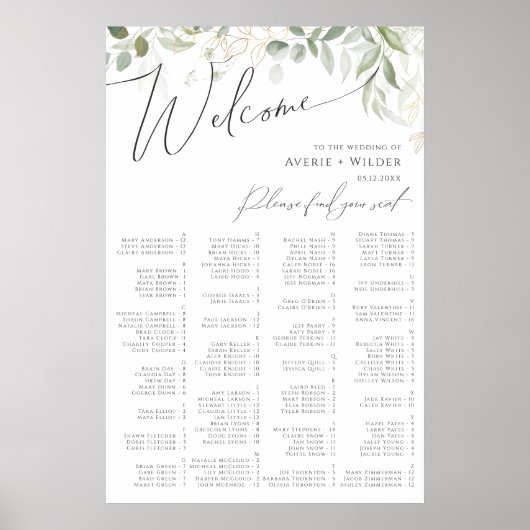 Poster La verdure capricieuse | Graphique de sièges alpha (Devant)