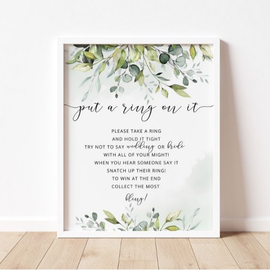 Poster La verdure met une bague sur le jeu