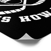 Poster La Vérification De La Croix De Hockey Sur Glace Es (Coin)