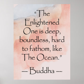 Poster La véritable citation inspirée de Bouddha