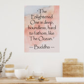 Poster La véritable citation inspirée de Bouddha (Cuisine)