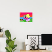 Poster La véritable image reflétée dans le miroir. (Bureau à domicile)