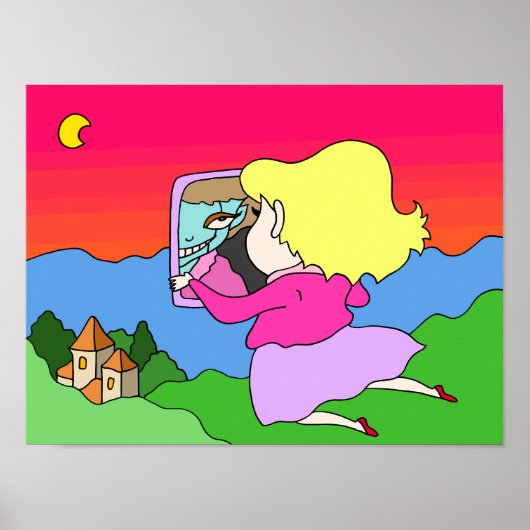 Poster La véritable image reflétée dans le miroir. (Devant)