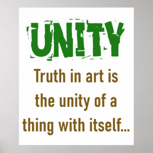 Poster La Vérité Dans L'Art Est L'Unité - Citation D'Unit