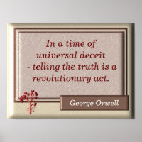 La vérité — George Orwell cite - Art print