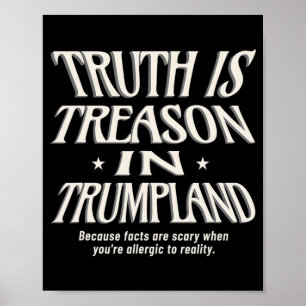 Poster La Vérité N'Est Pas Autorisée Dans Trumpland Grift
