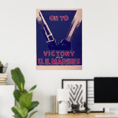 Poster La Victoire Avec Les Marines Américaines (Bureau à domicile)