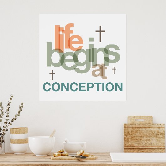 Poster La Vie Commence À La Conception (Cuisine)