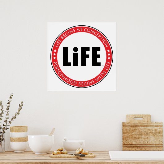 Poster La Vie Commence À La Conception (Cuisine)