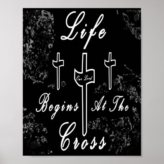 Poster La vie commence à la croix (Devant)