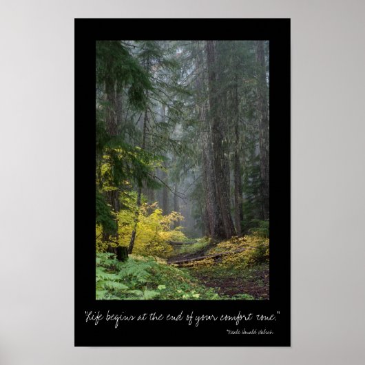 Poster La vie commence à la fin de votre zone de confort (Devant)