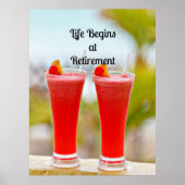 Poster La vie commence à la retraite - Boissons tropicale (Devant)