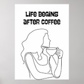 Poster La vie commence après le café (Devant)