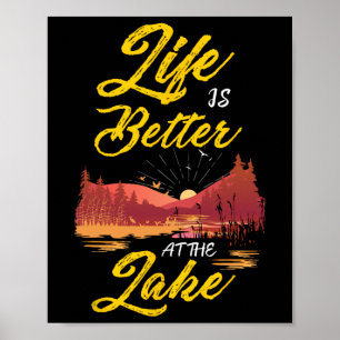 Poster La vie cool est meilleure au lac pour femmes