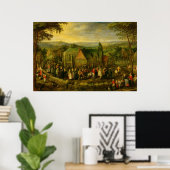 Poster La vie dans un pays avec une scène Mariage (Bureau à domicile)