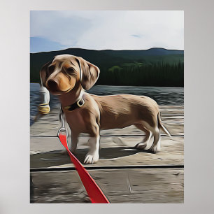 Poster La Vie De Dachshund Est Meilleure Avec L'Anniversa