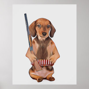 Poster La Vie De Dachshund Est Meilleure Avec Les Matins