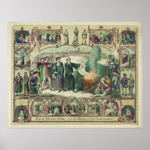 Poster La vie de Martin Luther et héros de la réforme