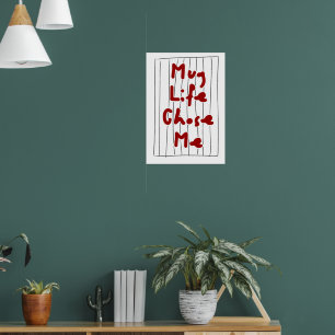 Poster La vie de tasse m'a choisi — Typographie de citati